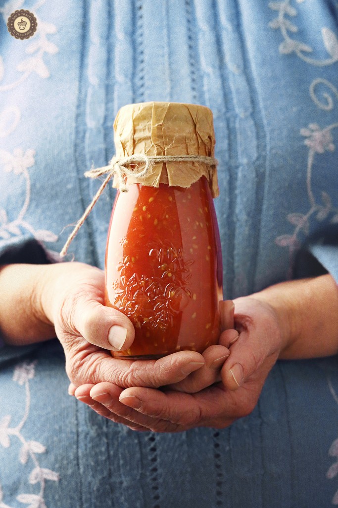 Grandma's tomatoes in a jar